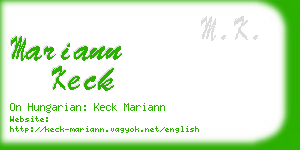 mariann keck business card